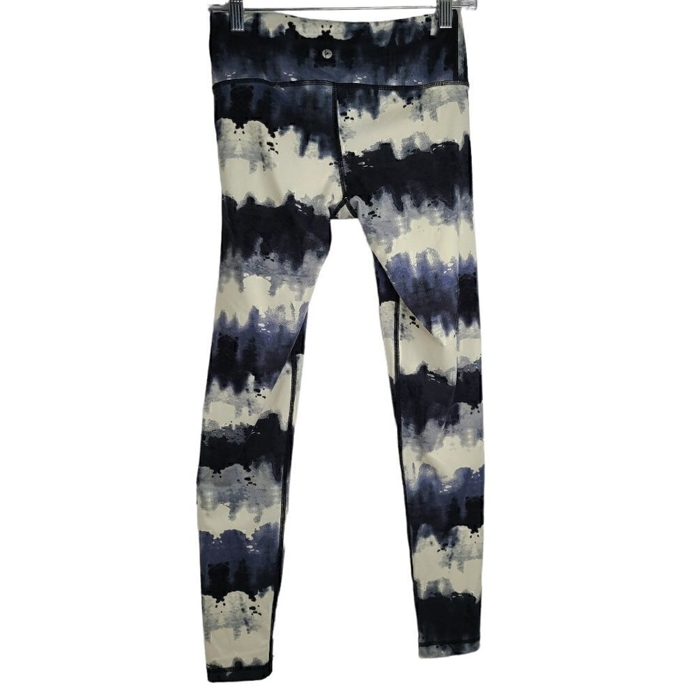 90 Degrees Yellow Blue Tie Dye Leggings